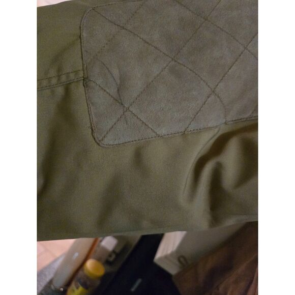 Southpole Thick Coat Adj Hood Lined Elbows Pockets SZ S Khaki Brown Zip & Button - Picture 5 of 14